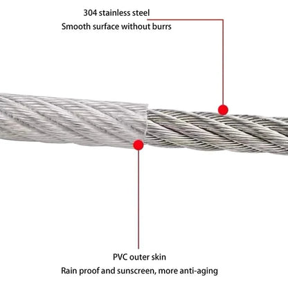 Heavy Duty Stainless Steel Rope Cable (10 Meter)