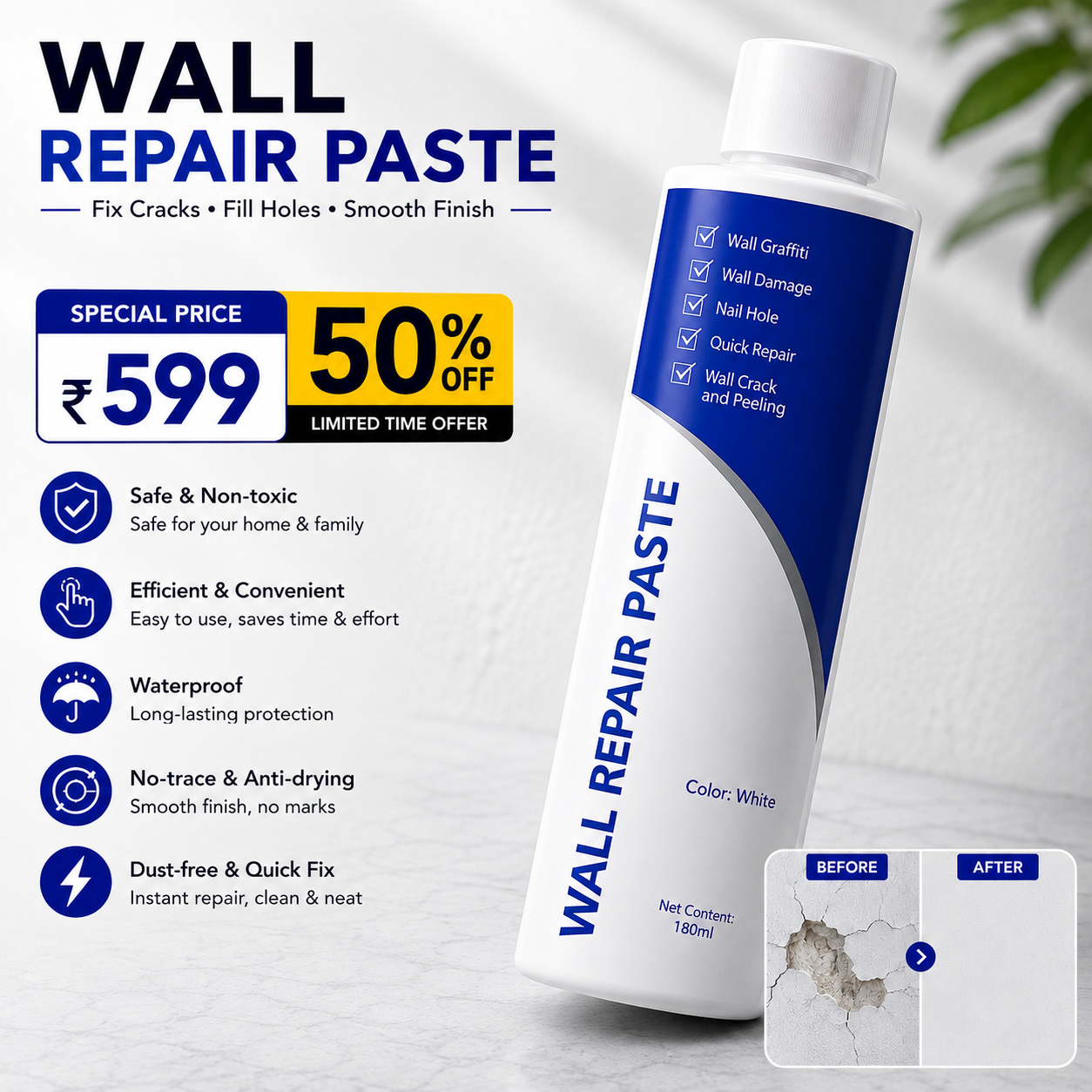 Wall Repair Paste(Pack of 2)